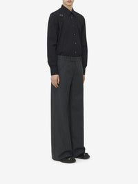 Pantalon avec poches en laine - Charcoal