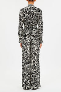 Pantalon Aviva à jambes larges en soie - Spotted Jasper