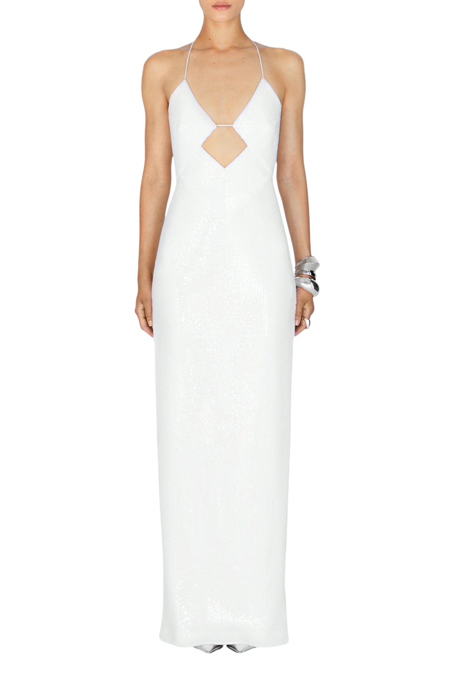 Robe Bridal Kite à découpes - White