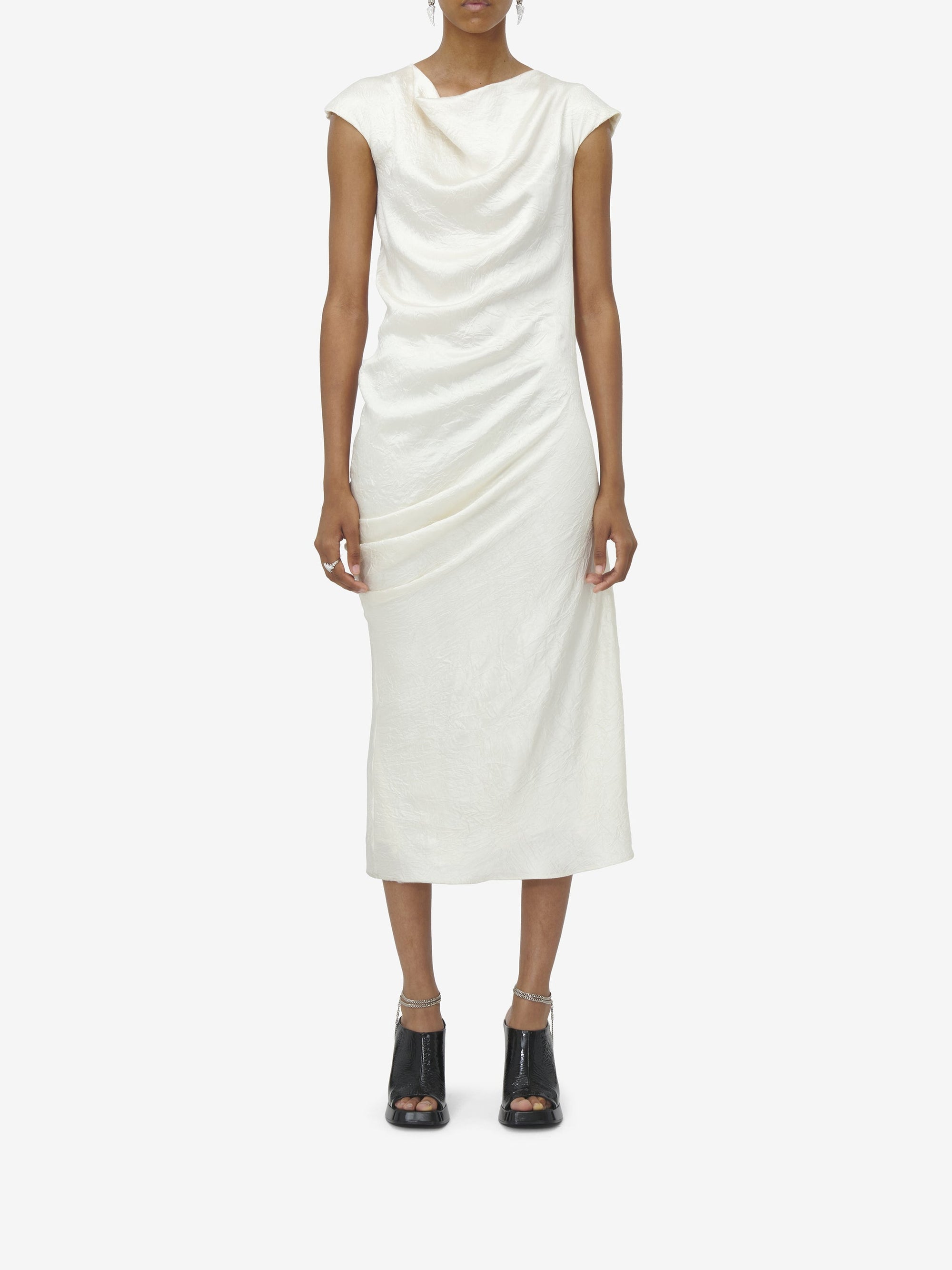 Robe midi asymétrique - Oyster