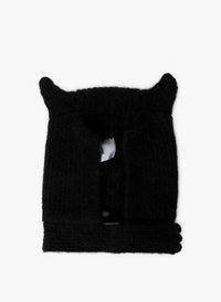 KNITTED HORN BEANIE