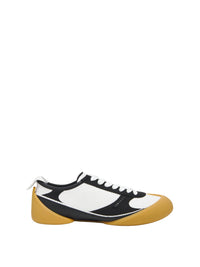 Sneakers à lacets en cuir - White & Black