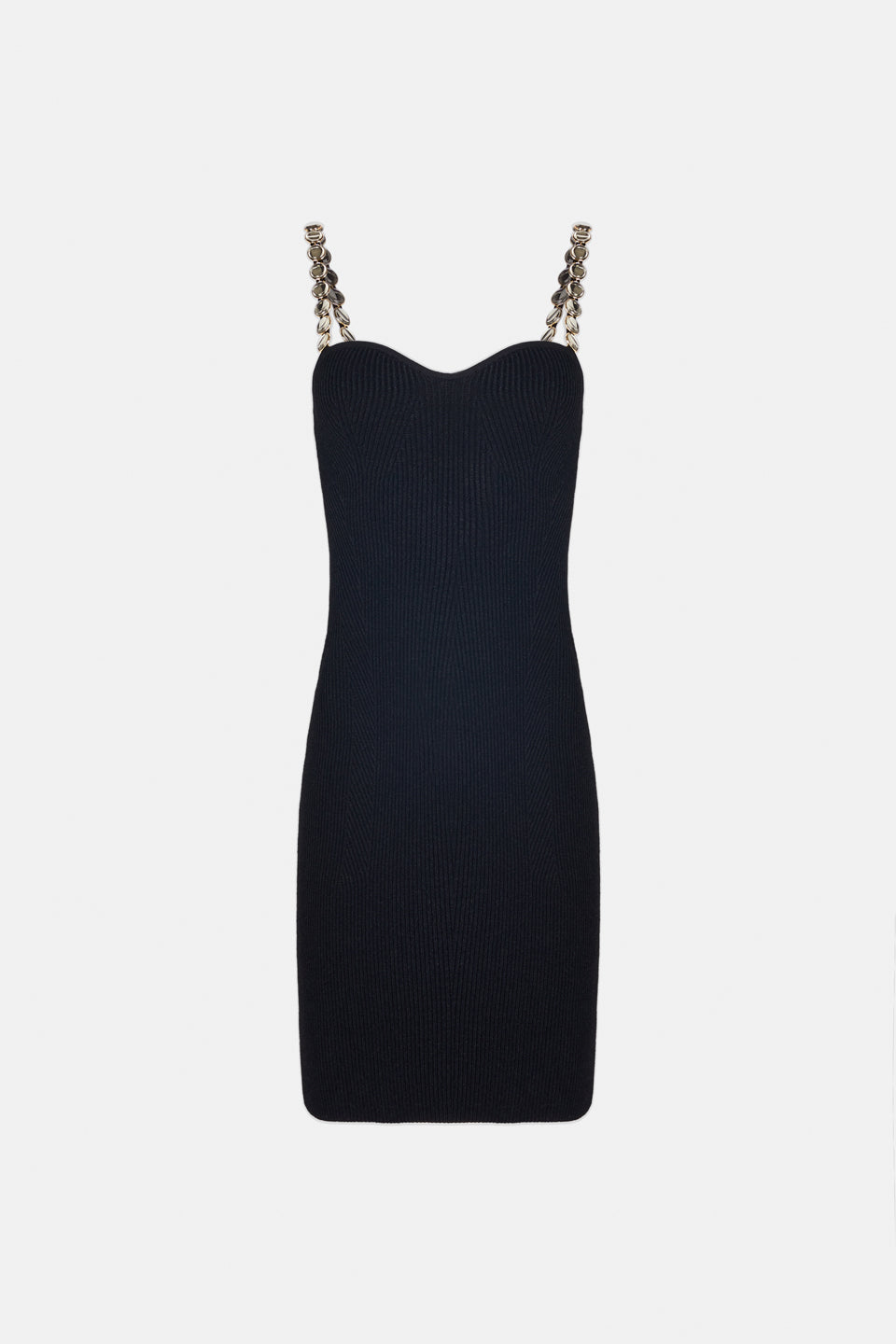 Globe Chain Wave Mini Dress - Black