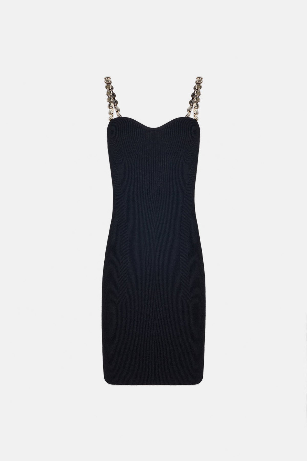 Globe Chain Wave Mini Dress - Black