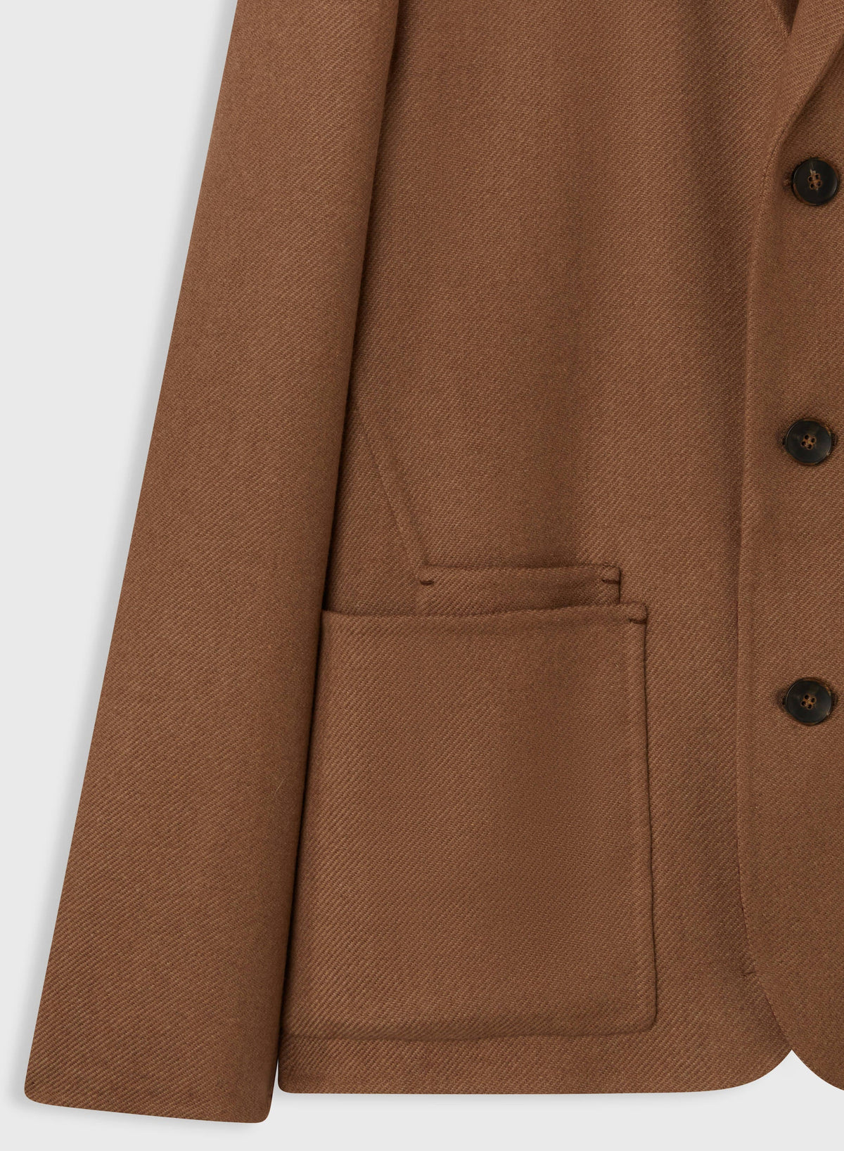 CAMEL AND AMARANTO BICOLOR DOUBLE JACKET WITH EMBROIDERED DETAIL