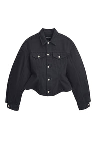 Veste cintrée en denim - Black