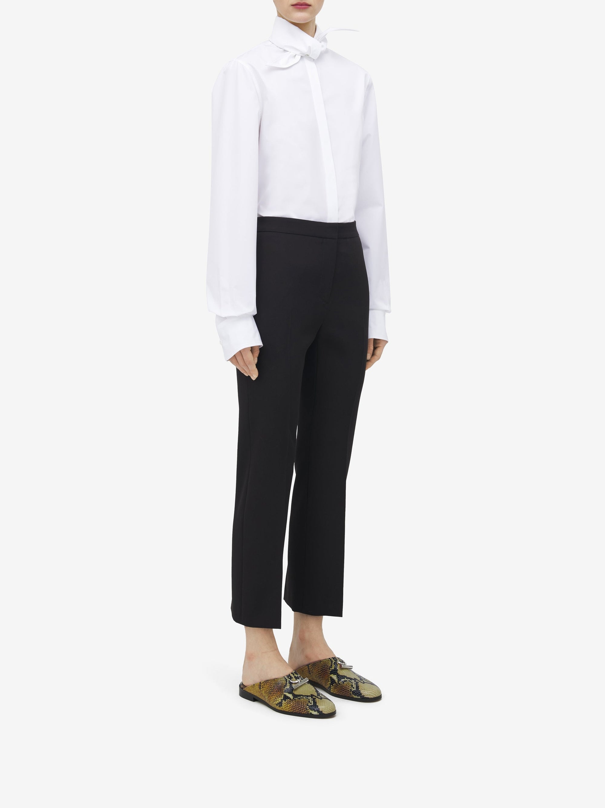 Pantalon slim en laine - Dark Brown