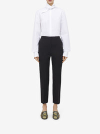 Pantalon slim en laine - Dark Brown