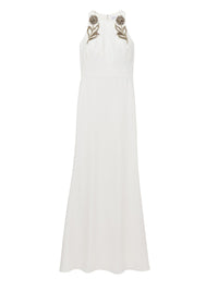Robe sans manches avec broderie - Light Ivory