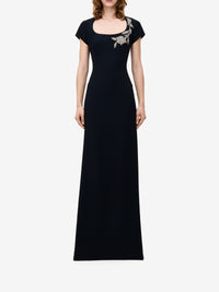 Robe avec broderie - Black