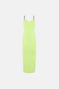 Globe Chain Wave Dress - Lime