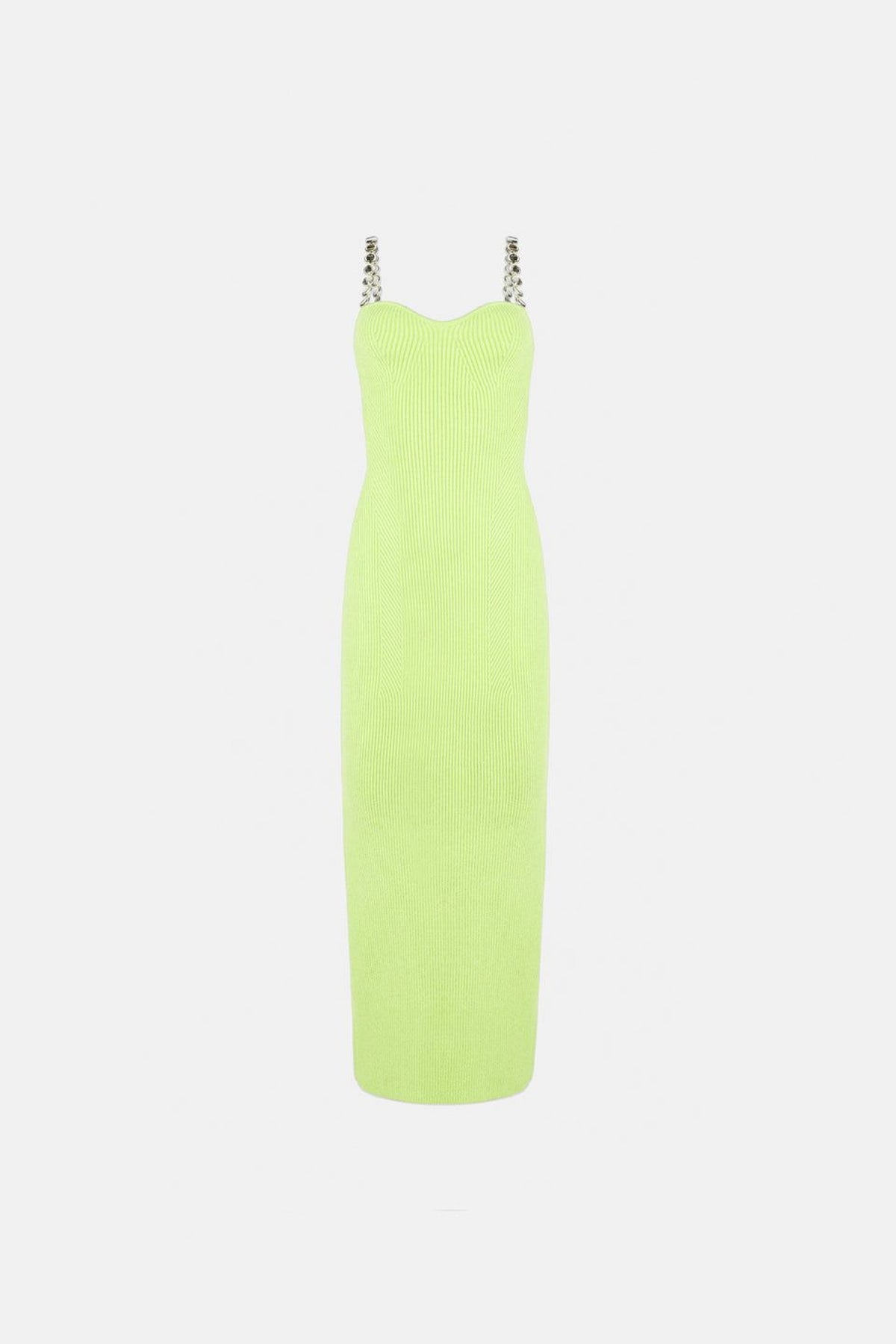 Globe Chain Wave Dress - Lime