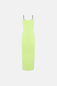 Globe Chain Wave Dress - Lime