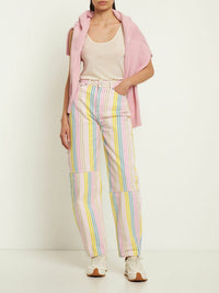 Pantalon Stary à rayures en denim - Multicolour
