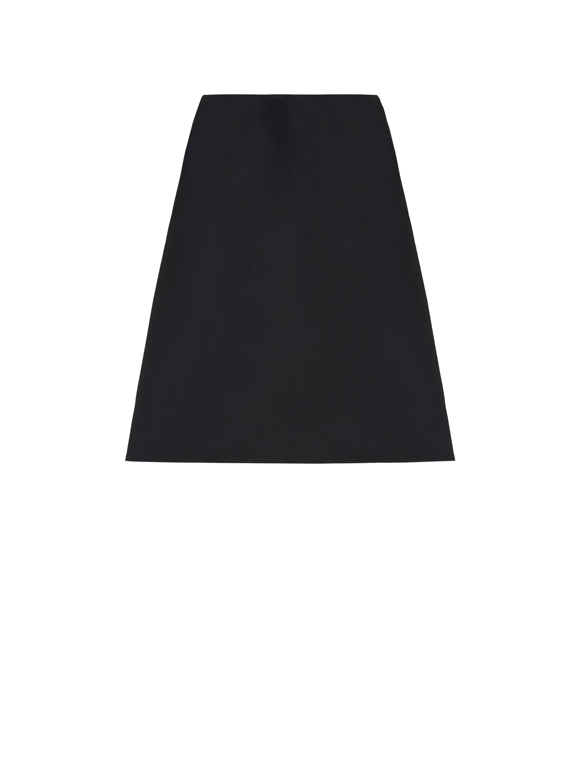 Jupe midi en soie mélangée - Black