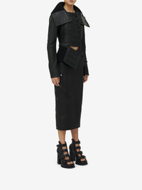 Jupe crayon en cuir - Black