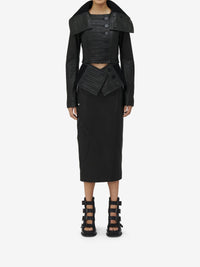 Jupe crayon en cuir - Black