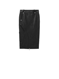 Jupe crayon en cuir - Black