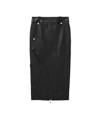 Jupe crayon en cuir - Black