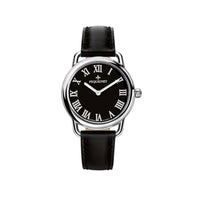 Montre Equus en acier chiffres romains 30 mm - Noir