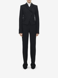 Blazer à double boutonnage en laine - Black