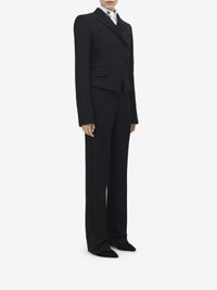 Blazer à double boutonnage en laine - Black