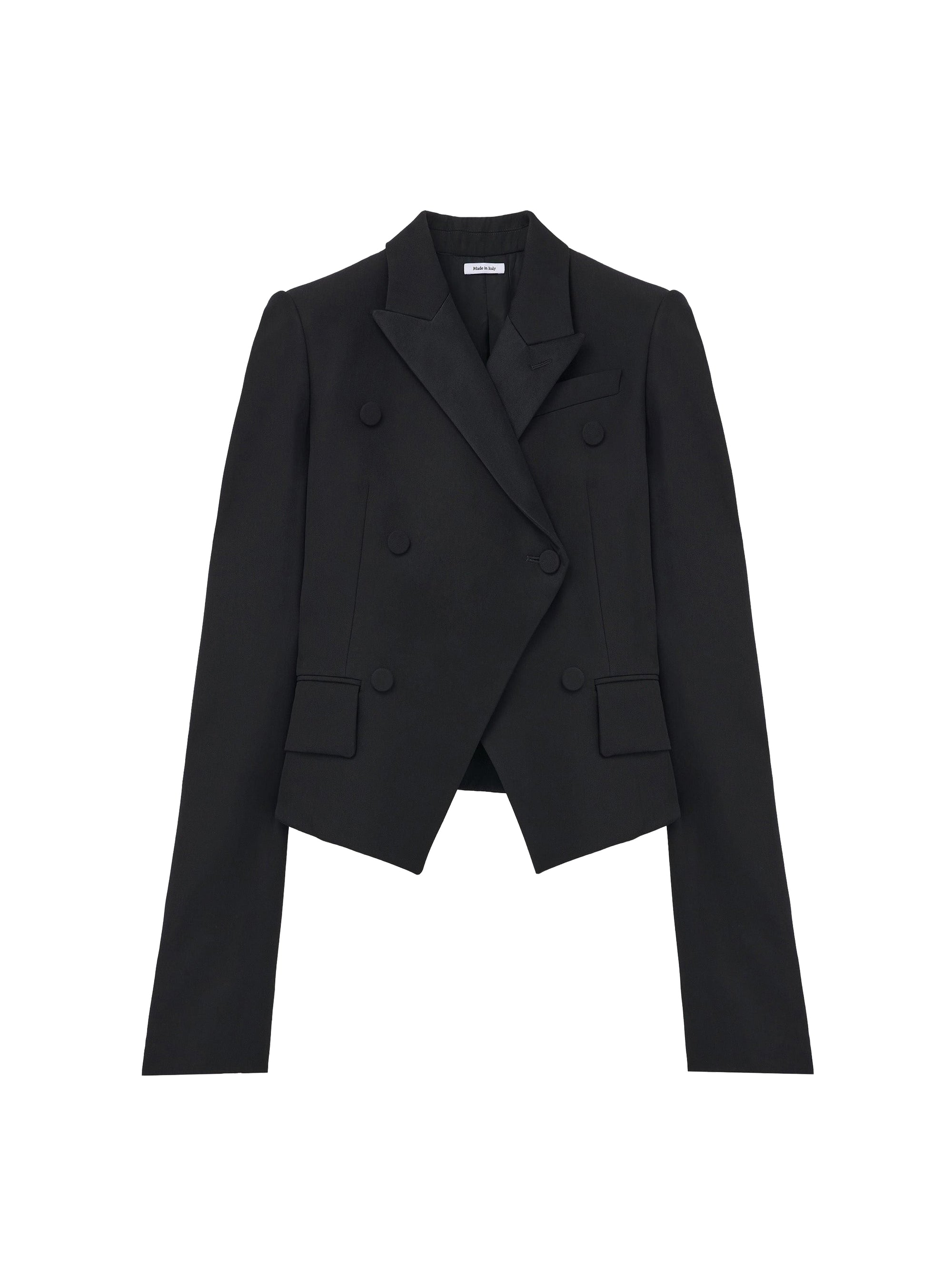 Blazer à double boutonnage en laine - Black