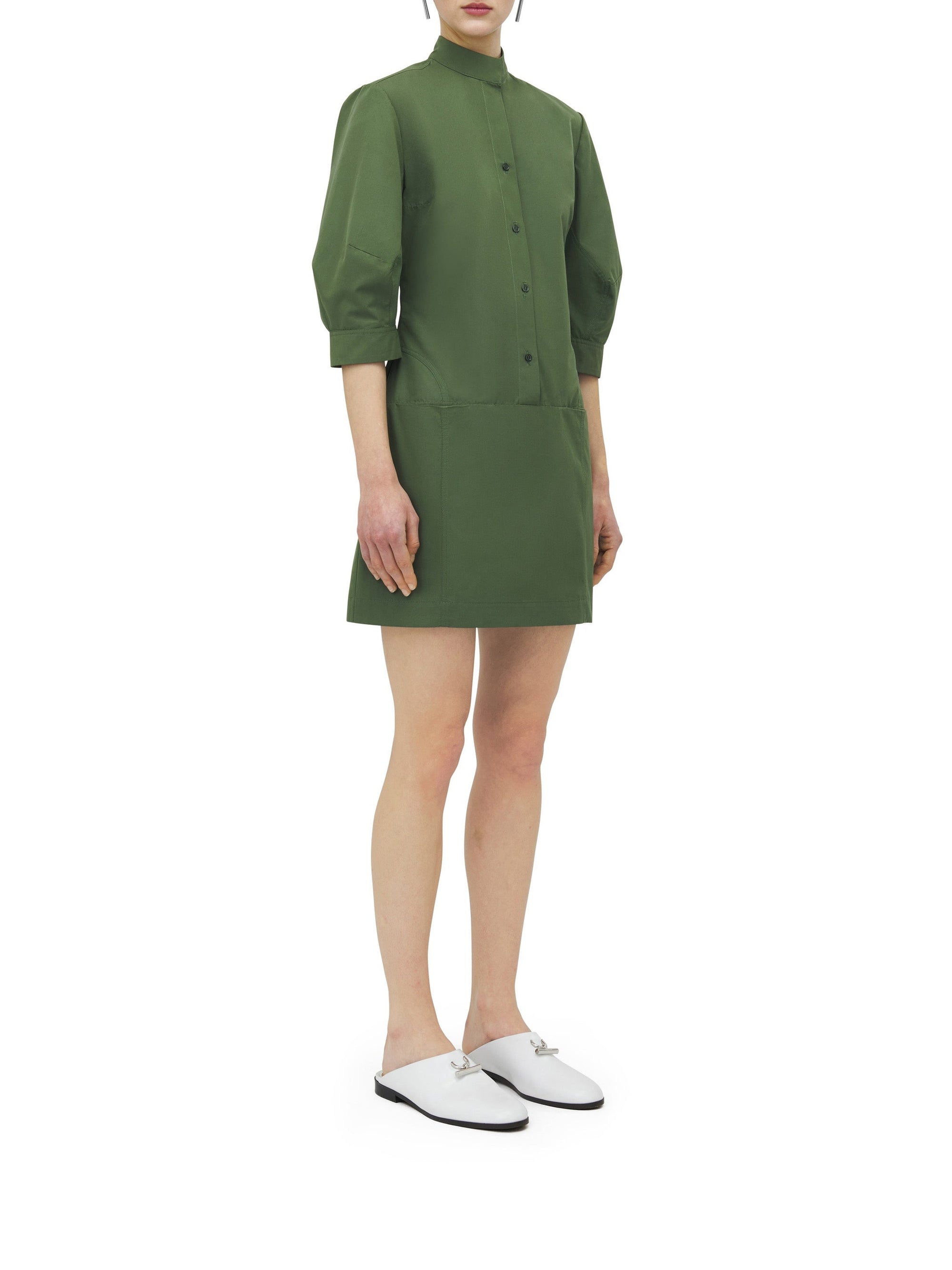 Robe courte boutonnée - Khaki