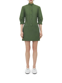 Robe courte boutonnée - Khaki