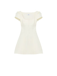 Robe courte en laine - Light Ivory