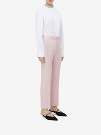 Pantalon slim en laine - Rose
