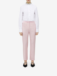 Pantalon slim en laine - Rose