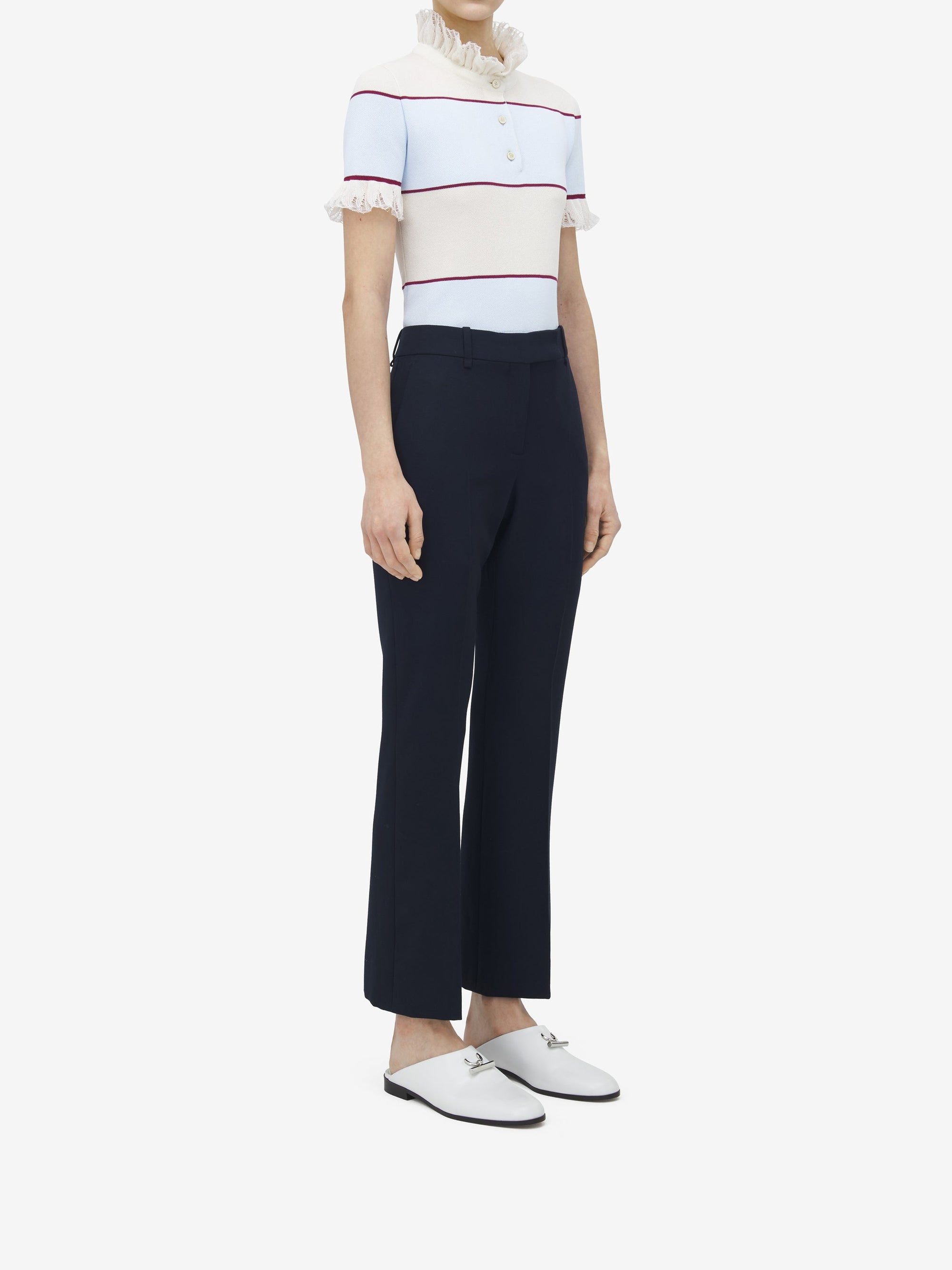 Pantalon avec poches en laine - Navy