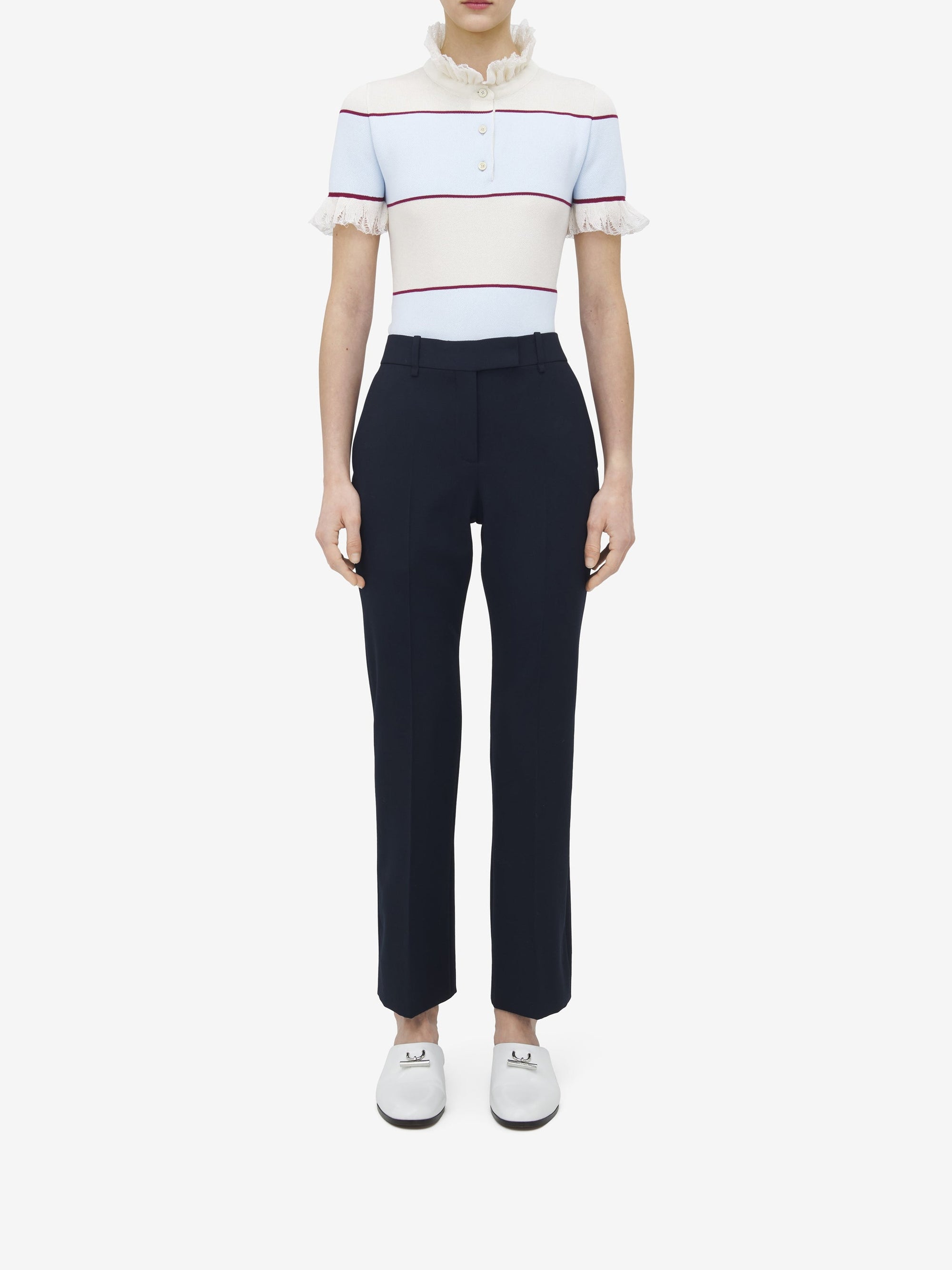 Pantalon avec poches en laine - Navy