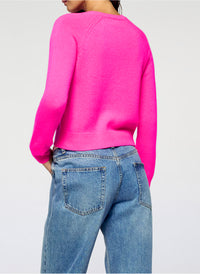 Pull à col rond en cachemire - Utopic Pink