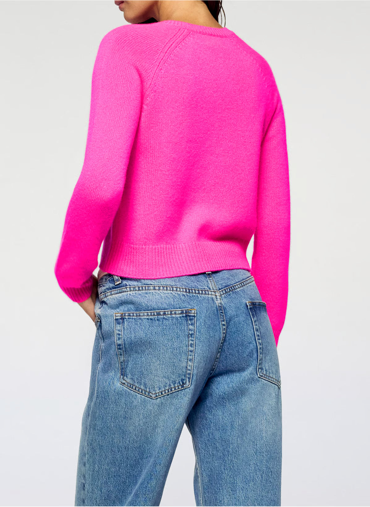 Pull à col rond en cachemire - Utopic Pink