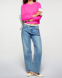 Pull à col rond en cachemire - Utopic Pink