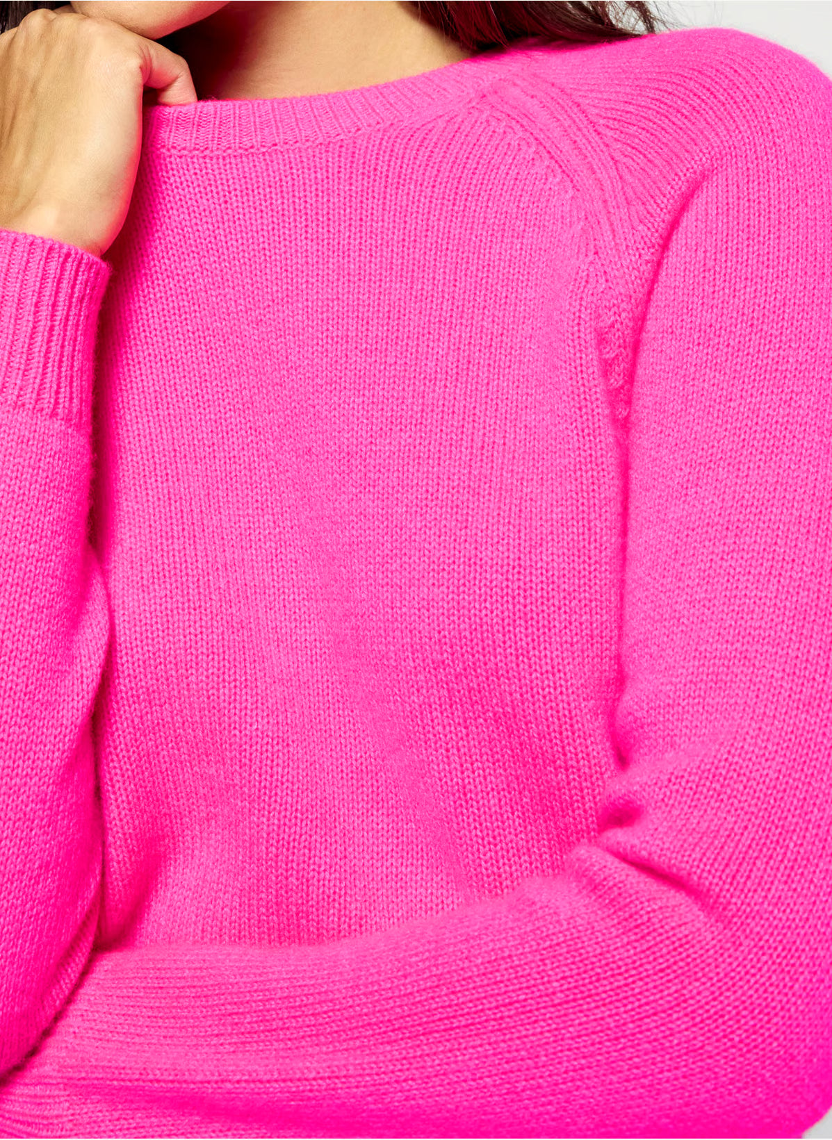 Pull à col rond en cachemire - Utopic Pink