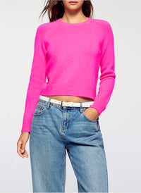 Pull à col rond en cachemire - Utopic Pink