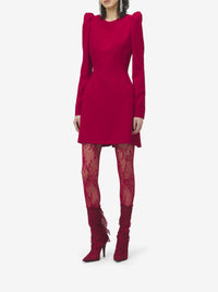 Robe courte à manches longues - Crimson