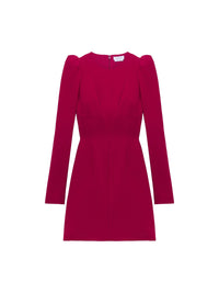 Robe courte à manches longues - Crimson