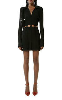 Robe courte à découpes - Black