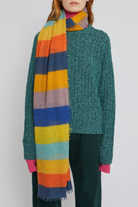 Pull Epinard à manches longues en laine - Blue