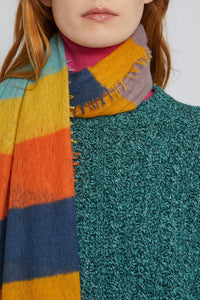 Pull Epinard à manches longues en laine - Blue