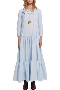 Robe Emil rayures coupe longue - Blue