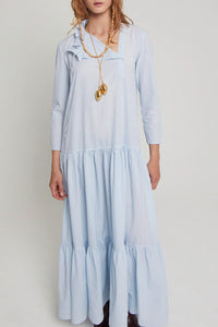 Robe Emil rayures coupe longue - Blue