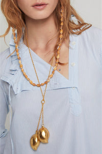 Robe Emil rayures coupe longue - Blue