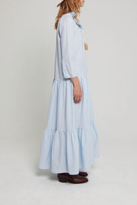 Robe Emil rayures coupe longue - Blue