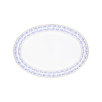 Plat ovale Villa Toscana en porcelaine - Indigo