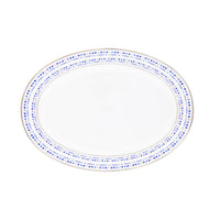 Plat ovale Villa Toscana en porcelaine - Indigo